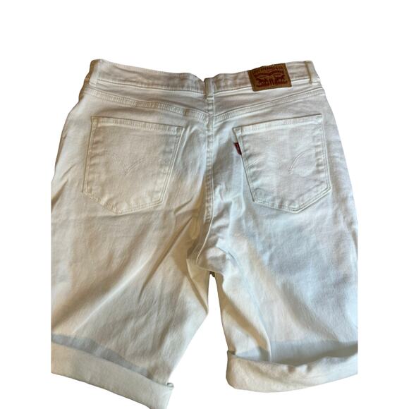 Levis white embroidered Bermuda shorts - Picture 4 of 8